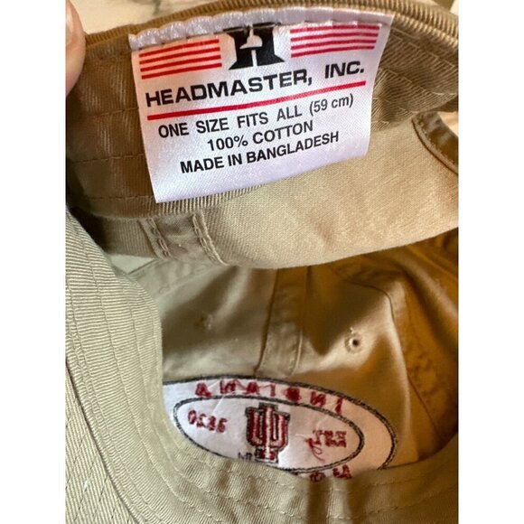 Indiana Hoosiers Khaki Baseball Cap One Size Fits All 100% Cotton - Picture 5 of 6